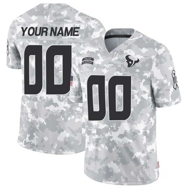 Custom H.Texans F.U.S.E Arctic Camo Salute To Service Limited Stitched Football Jerseys