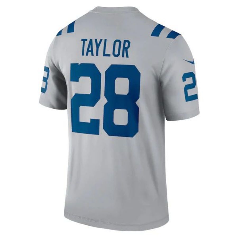 #28 Jonathan Taylor Player IN.Colts Gray Inverted Legend Football Jerseys