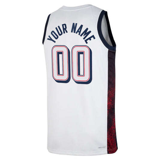 Custom Basketball Unisex Swingman Jersey - White USA Basketball Jerseys