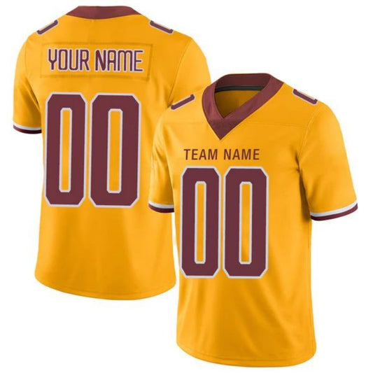 Custom W.Commanders Team Stitched American Football Jerseys Personalize Birthday Gifts Gold Jerseys