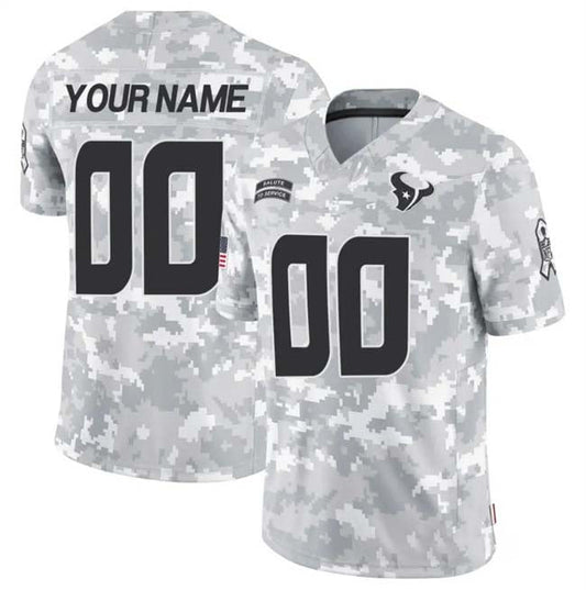 Custom H.Texans F.U.S.E Arctic Camo Salute To Service Limited Stitched Football Jerseys