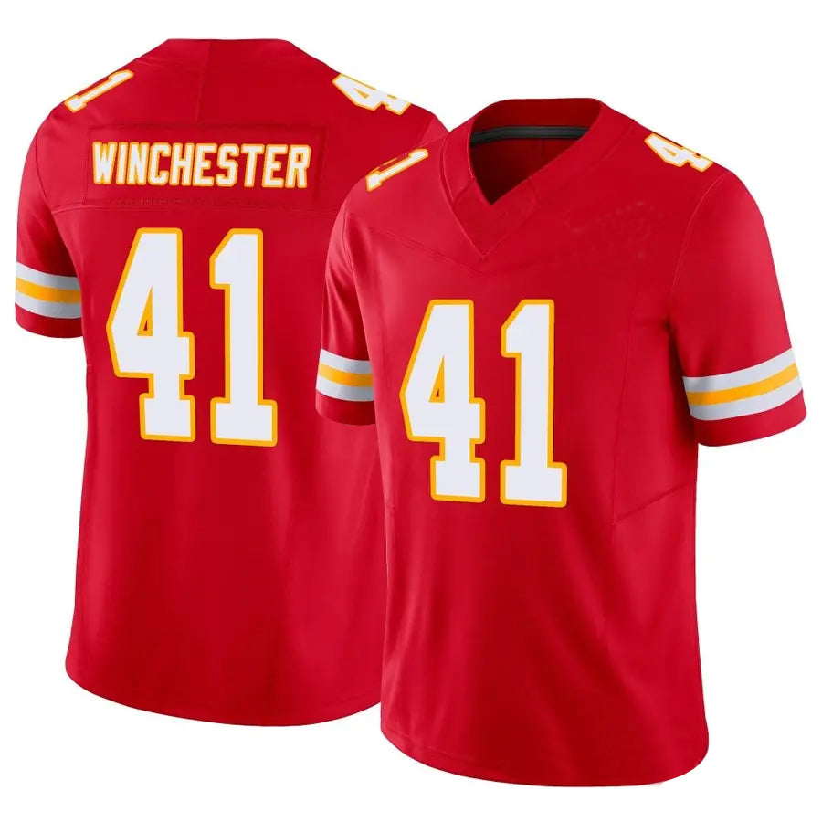 KC.Chiefs #41 James Winchester Player Red Vapor F.U.S.E. Limited Stitched Football Jerseys
